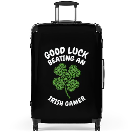 St. Patrick's Day Gaming Shamrock Gamer Video Suitcases