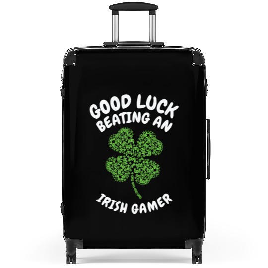 St. Patrick's Day Gaming Shamrock Gamer Video Suitcases