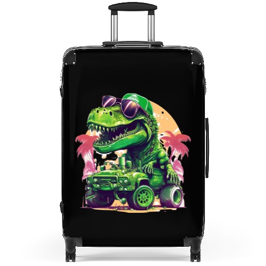St Patricks Day Dinosaur Monster Truck Trex Suitcases
