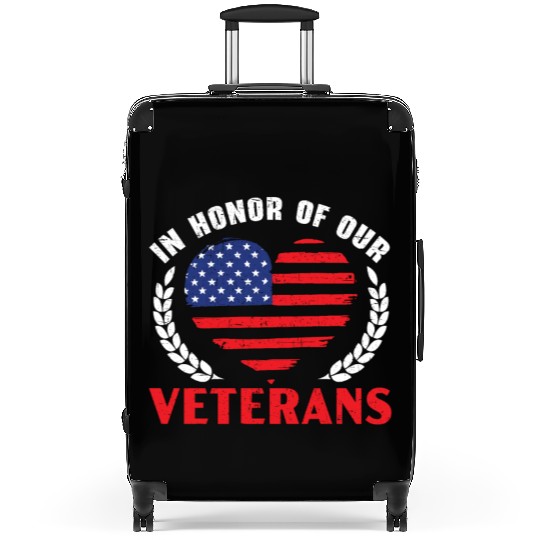 Patriotic Veteran USA Flag American Memorial Day Suitcases