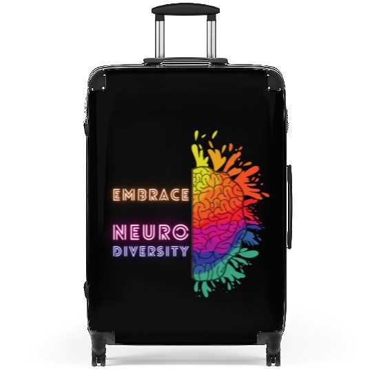 NEURODIVERSITY embrace brain awareness Suitcases