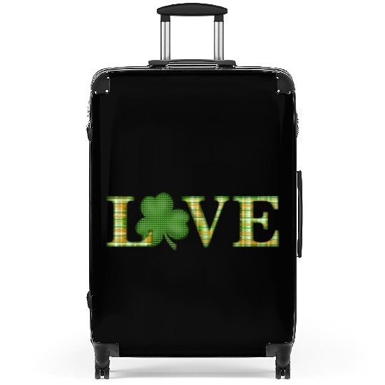 Plaid Shamrock Love design Suitcases