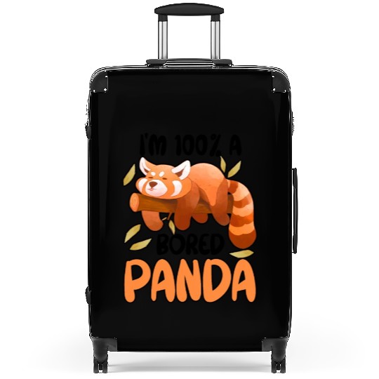 Red Panda Bored Cute Animal Lazy Animal Lover Suitcases