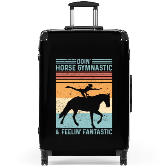 Funny Equestrian Horse Vaulting Retro Suitcases
