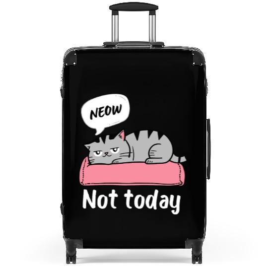 Funny Lazy Bored Cat | For Cat Mom Cat lovers Suitcases
