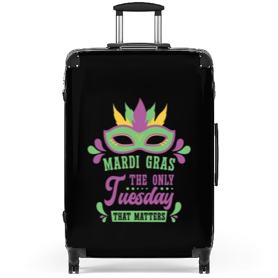 Mardi Gras Carnival Tuesday Beer Drinking Party Suitcases