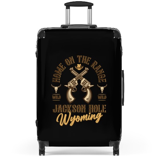Jackson Hole Wyoming wild west town Suitcases