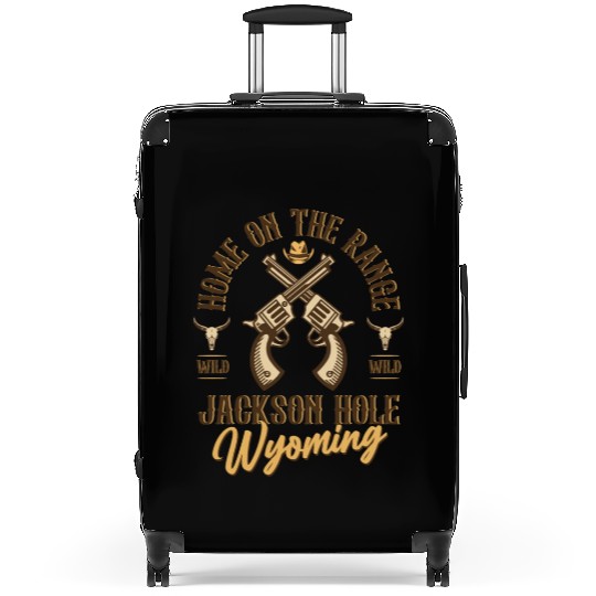 Jackson Hole Wyoming wild west town Suitcases