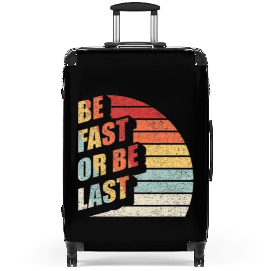 Fast Car Quote Drag Racing Gift Vintage Retro Rac Suitcases