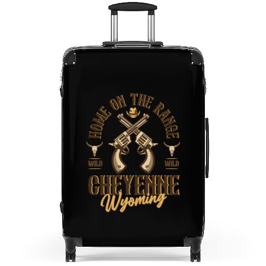 Cheyenne Wyoming wild west town Suitcases