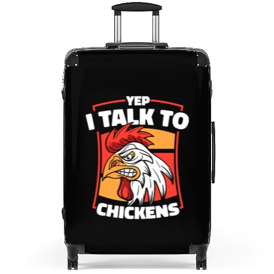 Yep I Talk To Chickens Agriculture Rancher Farmer Suitcases