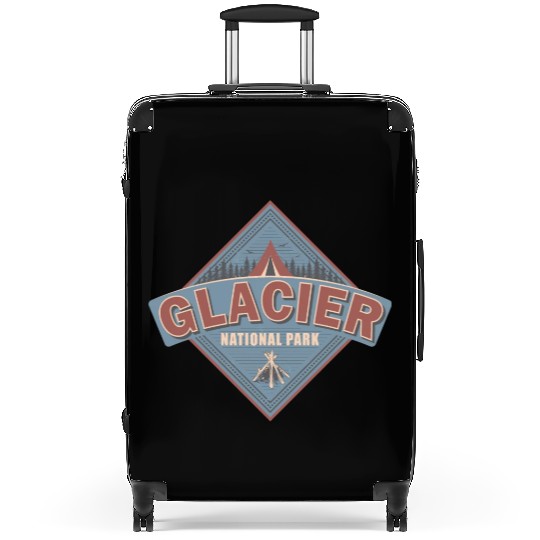 Glacier National Park Montana Vintage US Camping Suitcases