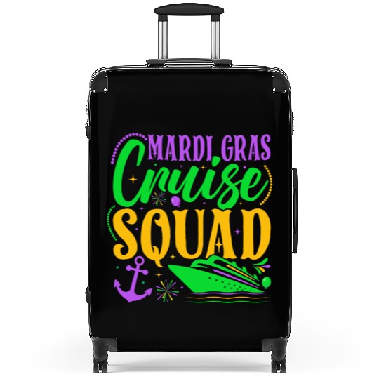Mardi Gras Family Cruise Squad Vacation Matching F Suitcases