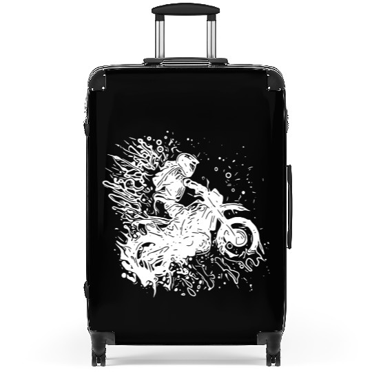 Motorcycle Tattoo Splash Racing Style Suitcases