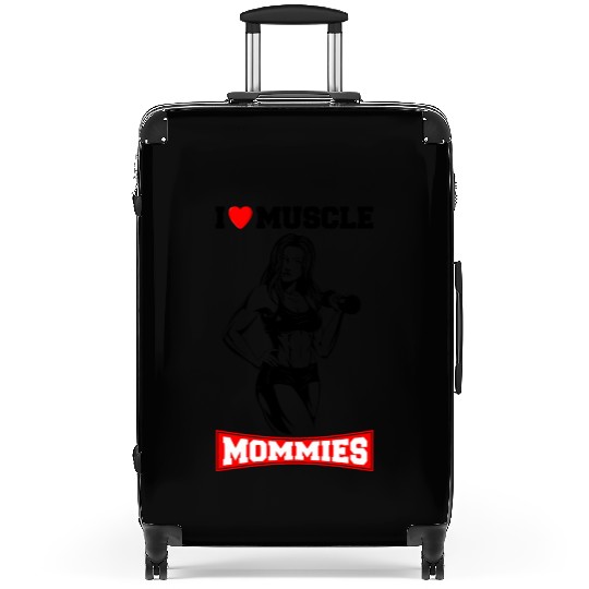 I LOVE MUSCLE MOMMIES Suitcases
