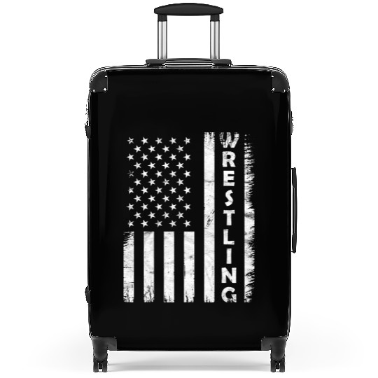 Wrestling Vintage Usa Flag Wrestling Suitcases