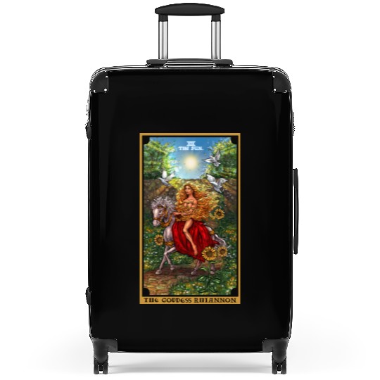 The Goddess Rhiannon in The Sun Tarot Card Suitcases
