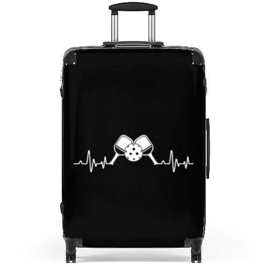 Pickleball Heartbeat EKG Pickleball Paddle Funny Suitcases