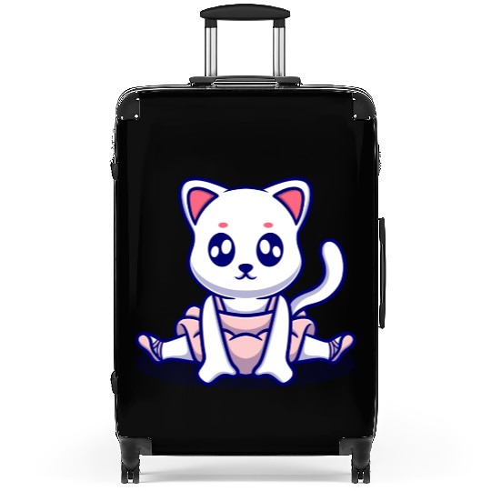Cute bunny icon illustration Suitcases
