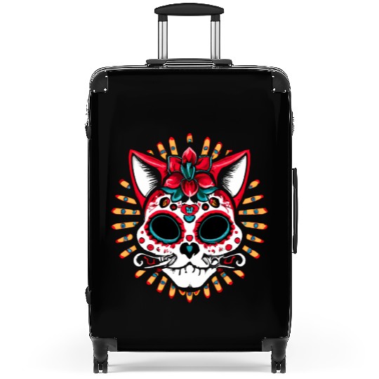 Day of the dead Cat Suitcases