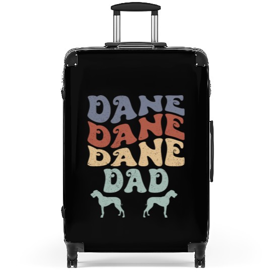 Retro Dane Dad Great Dane Dog Owner Suitcases