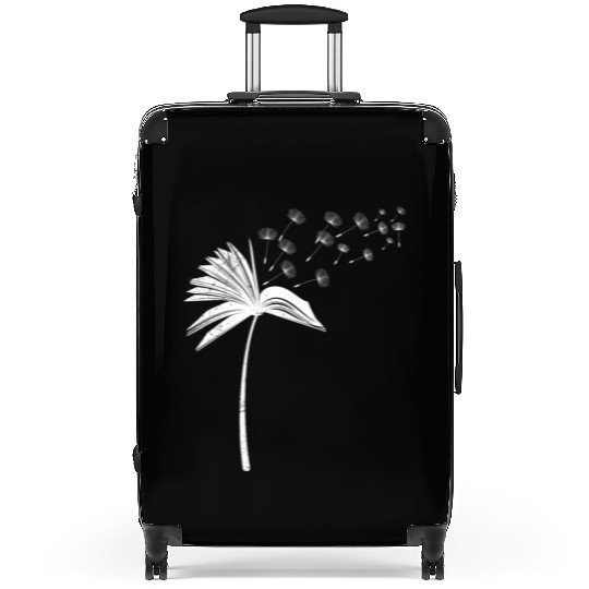 Book lover reading enthusiasts book flower Suitcases