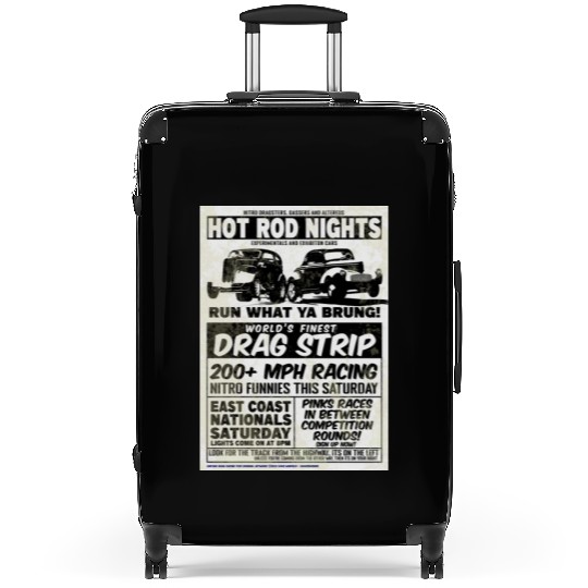 Vintage Hot Rod Classic Drag Racing Poster #9 Suitcases