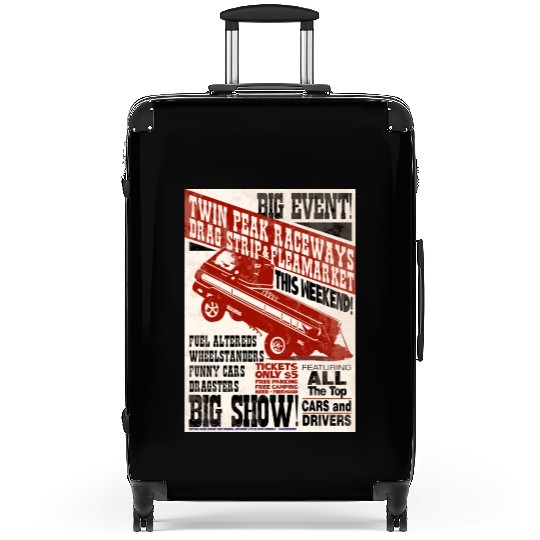 vintage, hot, rod, Classic, Racing, auto, automot Suitcases