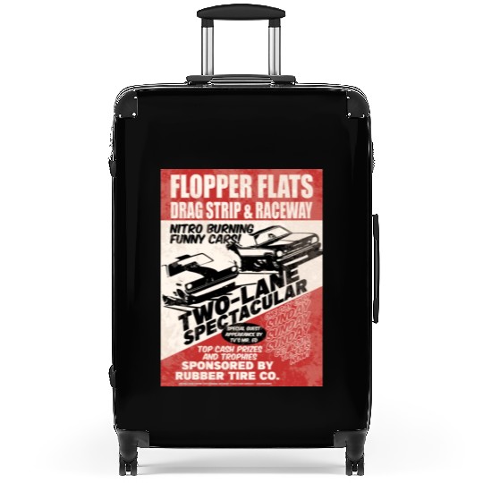 Vintage Hot Rod Classic Drag Racing Poster Suitcases