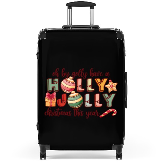 Have A Holly Jolly Christmas Suitcases