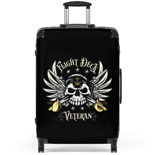 Flight Deck Veteran Skull Naval Aviation Design T Suitcases