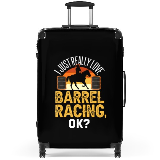 Funny Barrel Racing Suitcases Rodeo Horse Barrel Race