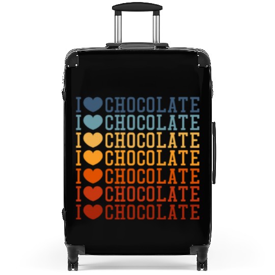 I Love Chocolate Retro Vintage Suitcases
