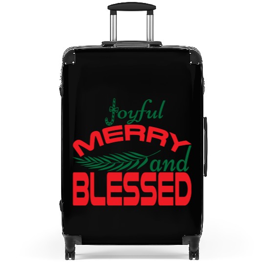 joyful merry and blessed Suitcases