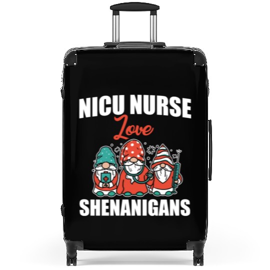 Funny NICU Nurse Love Shenanigans St. Patricks Day Suitcases