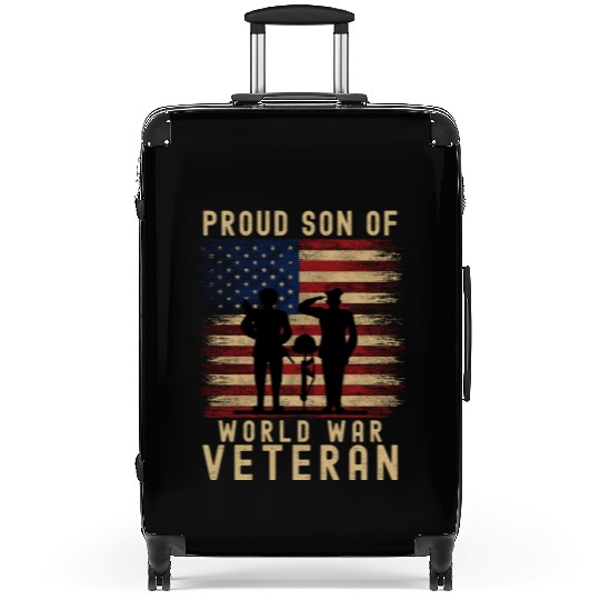 Proud Son of World War 2 Veteran Suitcases