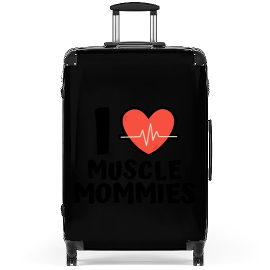 I Love Muscle Mommies Suitcases