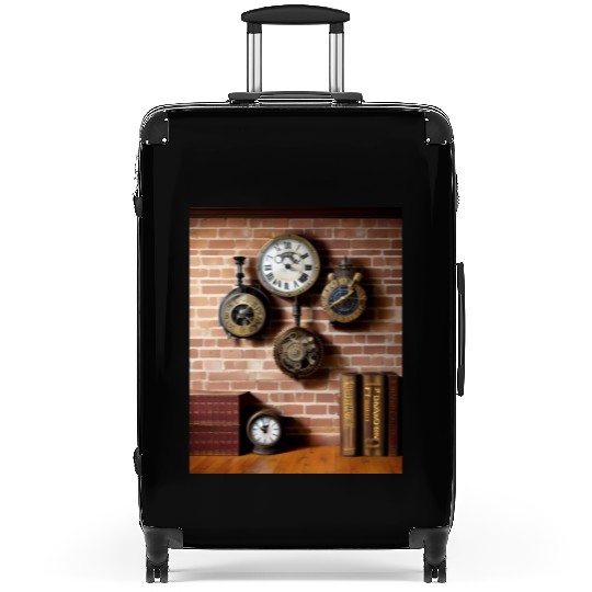 Ai art steampumk clocks Suitcases