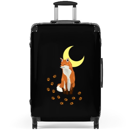 Fox & Paw Under A Moon Suitcases Gifts For Fox Lover
