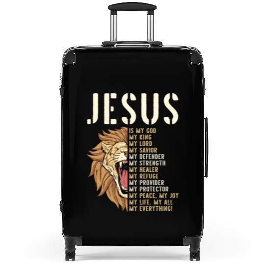 Jesus Is My God Lion Of Judah Christian Religious Suitcases