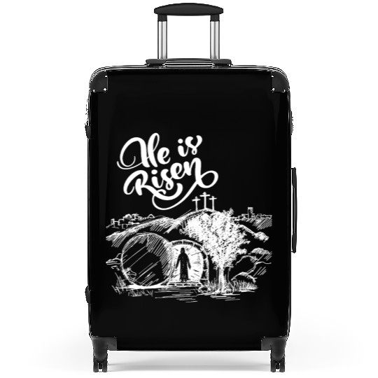 He Is Risen - White Drawing HD Suitcases