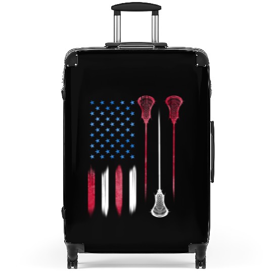 Us Flag Colors Lax Usa Lacrosse Suitcases