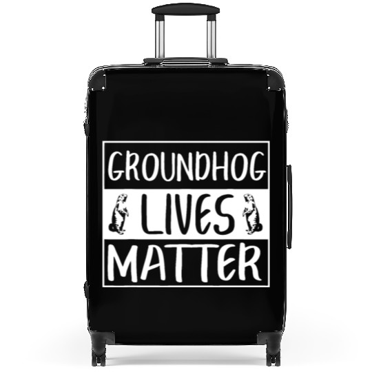 Groundhog Lives Matter Funny Woodchuck Suitcases