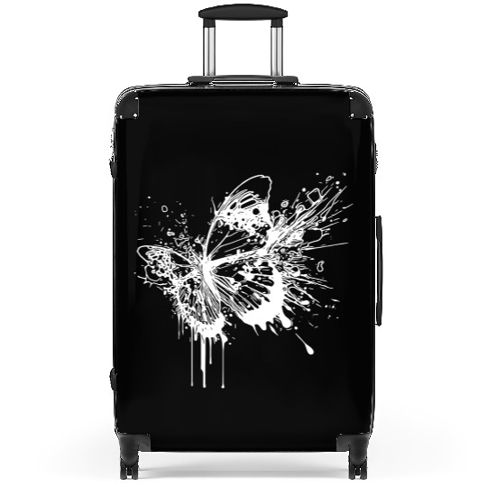 Elegant Vintage Tattoo Splash Butterfly Suitcases