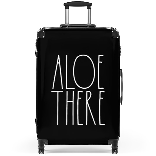 Aloe There White Rae Dunn Inspired Minimalist Suitcases