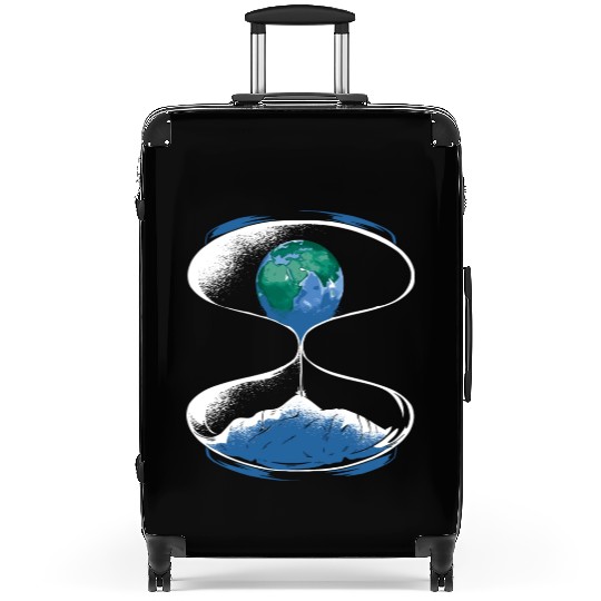 Mother Earth Time Is Running Suitcases