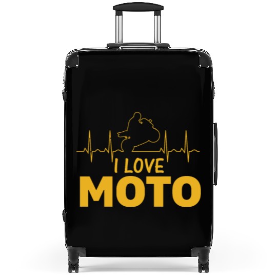Motorcycle Heartbeat I love my Motorcycle Suitcases
