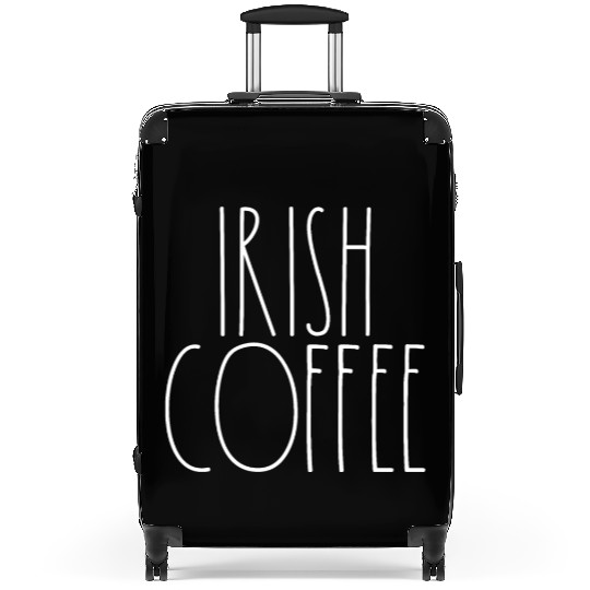 Irish Coffee White Rae Dunn Inspired Minimalist Suitcases