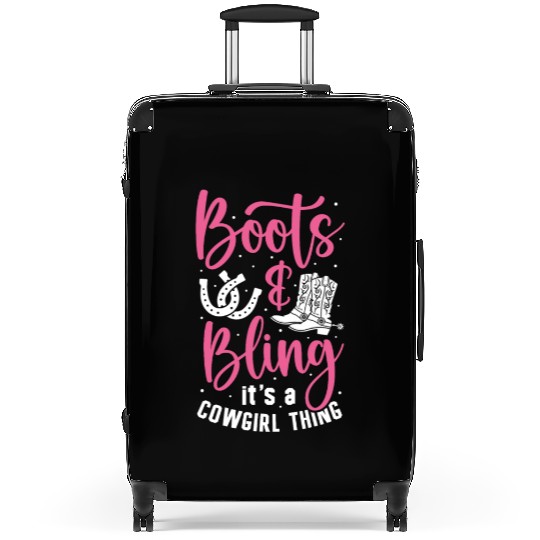 Boots And Bling It's A Cowgirl Thing Suitcases