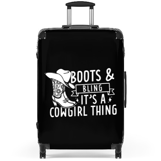 Boots And Bling It's A Cowgirl Thing Suitcases